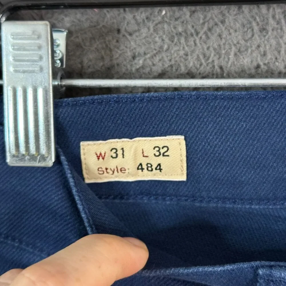 J Crew Jeans Mens 31x32 Blue 484 Slim Fit Bergen Denim Pants Stretch Casual